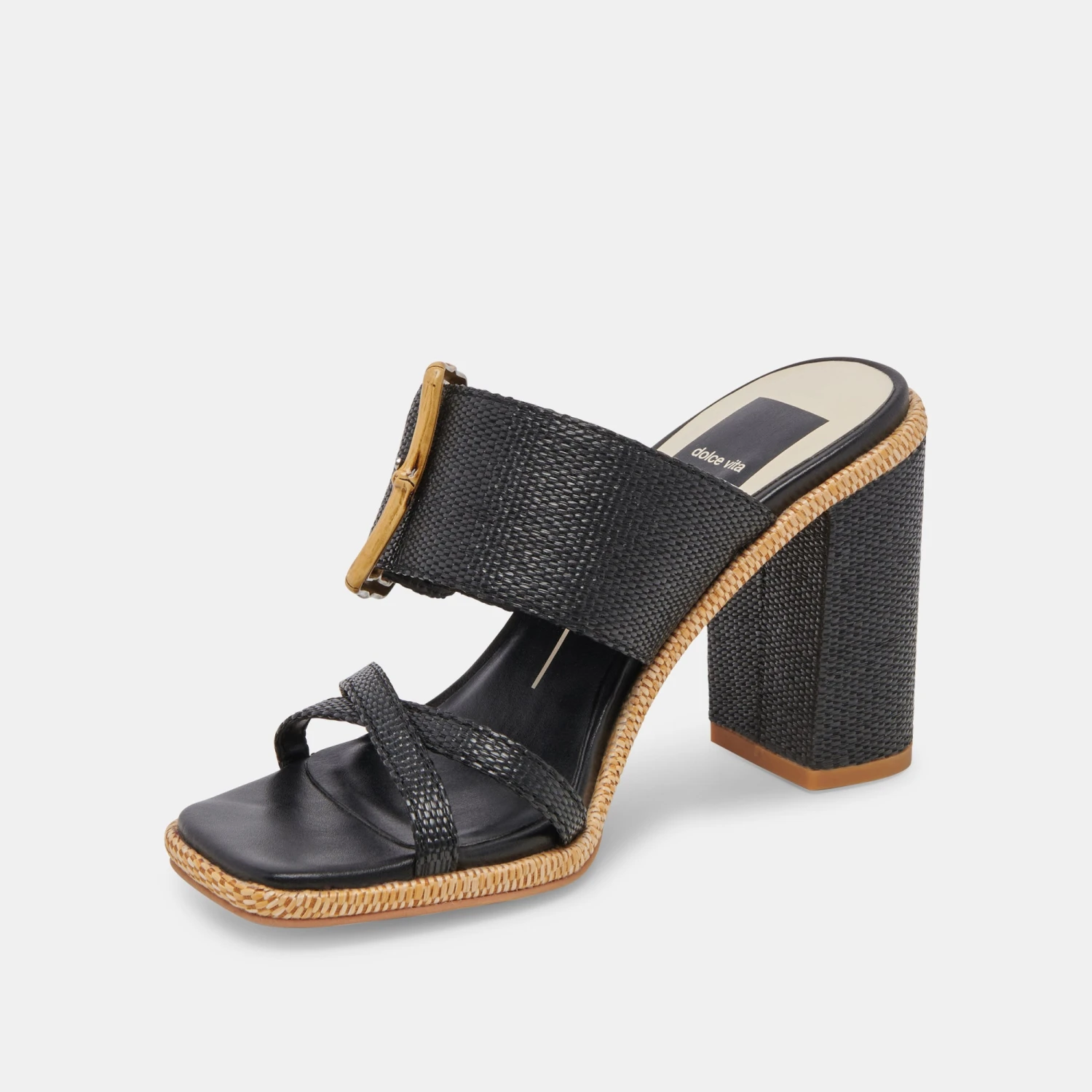 ONNIE HEELS ONYX RAFFIA 9 ONNIE HEELS ONYX RAFFIA - Image 7