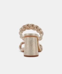 PAILY HEELS LIGHT GOLD METALLIC STELLA SUEDE -Fashion Shoe Store DOLCEVITA HEELS PAILY LIGHTGOLDMETALLICSTELLASUEDE 05