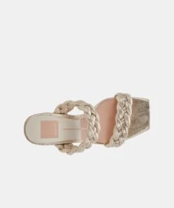 PAILY HEELS LIGHT GOLD METALLIC STELLA SUEDE -Fashion Shoe Store DOLCEVITA HEELS PAILY LIGHTGOLDMETALLICSTELLASUEDE 06