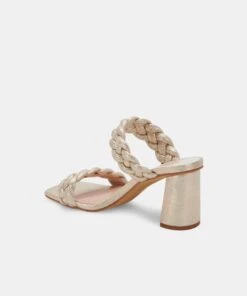 PAILY HEELS LIGHT GOLD METALLIC STELLA SUEDE -Fashion Shoe Store DOLCEVITA HEELS PAILY LIGHTGOLDMETALLICSTELLASUEDE 09