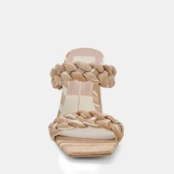 PAILY HEELS WHITE STRIPE FABRIC -Fashion Shoe Store DOLCEVITA HEELS PAILY WHITESTRIPEFABRIC 04 1