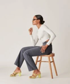 PATSI HEELS LIGHT GREEN LEATHER 15 PATSI HEELS LIGHT GREEN LEATHER -Fashion Shoe Store DOLCEVITA HEELS PATSI LIGHTGREENLEATHER ONFOOT 1