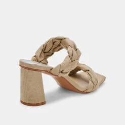 PHEBY HEELS KHAKI SILK -Fashion Shoe Store DOLCEVITA HEELS PHEBY KHAKISILK 03