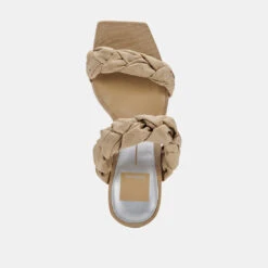 PHEBY HEELS KHAKI SILK -Fashion Shoe Store DOLCEVITA HEELS PHEBY KHAKISILK 06