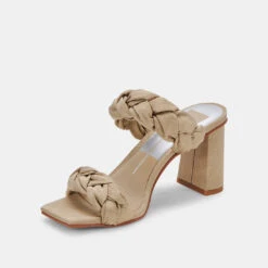 PHEBY HEELS KHAKI SILK -Fashion Shoe Store DOLCEVITA HEELS PHEBY KHAKISILK 08