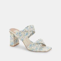 PILTON HEELS BLUE FLORAL STELLA -Fashion Shoe Store DOLCEVITA HEELS PILTON BLUEFLORALSTELLA 01