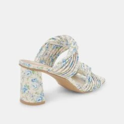 PILTON HEELS BLUE FLORAL STELLA -Fashion Shoe Store DOLCEVITA HEELS PILTON BLUEFLORALSTELLA 03