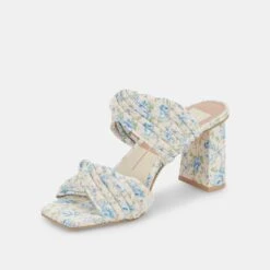 PILTON HEELS BLUE FLORAL STELLA -Fashion Shoe Store DOLCEVITA HEELS PILTON BLUEFLORALSTELLA 08
