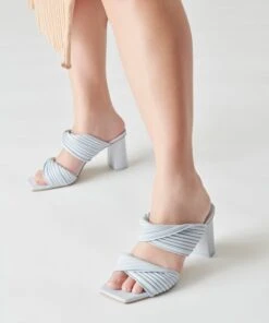 PILTON HEELS LIGHT BLUE STELLA -Fashion Shoe Store DOLCEVITA HEELS PILTON LIGHTBLUESTELLA ONFOOT 2
