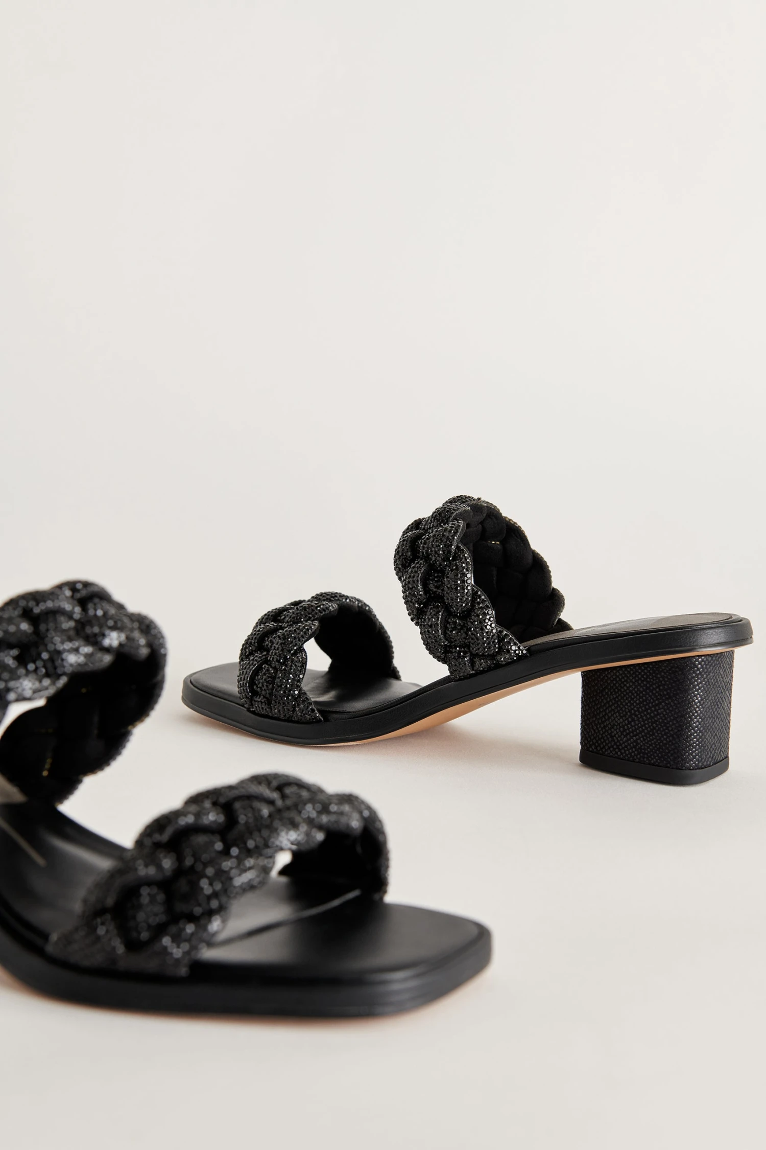 RONIN RHINESTONE SANDALS BLACK RHINESTONE 9 RONIN RHINESTONE SANDALS BLACK RHINESTONE - Image 7