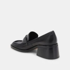 Dolce Vita TALIE LOAFERS ONYX EMBOSSED LEATHER -Fashion Shoe Store DOLCEVITA HEELS TALIE ONYXEMBOSSEDLEATHER 08