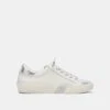 Dolce Vita ZINA SNEAKERS WHITE SILVER LEATHER 1 Dolce Vita ZINA SNEAKERS WHITE SILVER LEATHER -Fashion Shoe Store DOLCEVITA HEELS ZINA WHITESILVERRECYCLEDLEATHER 02