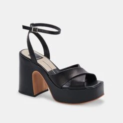 WESSI HEELS BLACK LEATHER 16 WESSI HEELS BLACK LEATHER -Fashion Shoe Store DOLCEVITA HEEL WESSI BLACK 01