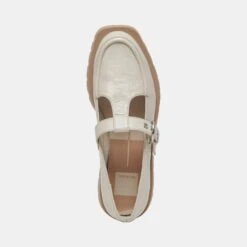Dolce Vita EBBIE FLATS IVORY PATENT LEATHER -Fashion Shoe Store DOLCEVITA LOAFERS EBBIE IVORYPATENETLEATHER 06