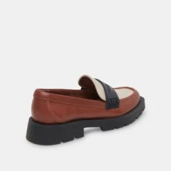 Dolce Vita ELIAS FLATS BROWN BLACK LEATHER -Fashion Shoe Store DOLCEVITA LOAFERS ELIAS BROWNBLACKLEATHER 03