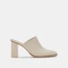 PAREZ MULES CREAM LEATHER -Fashion Shoe Store DOLCEVITA MULES PAREZ CREAMLEATHER 02