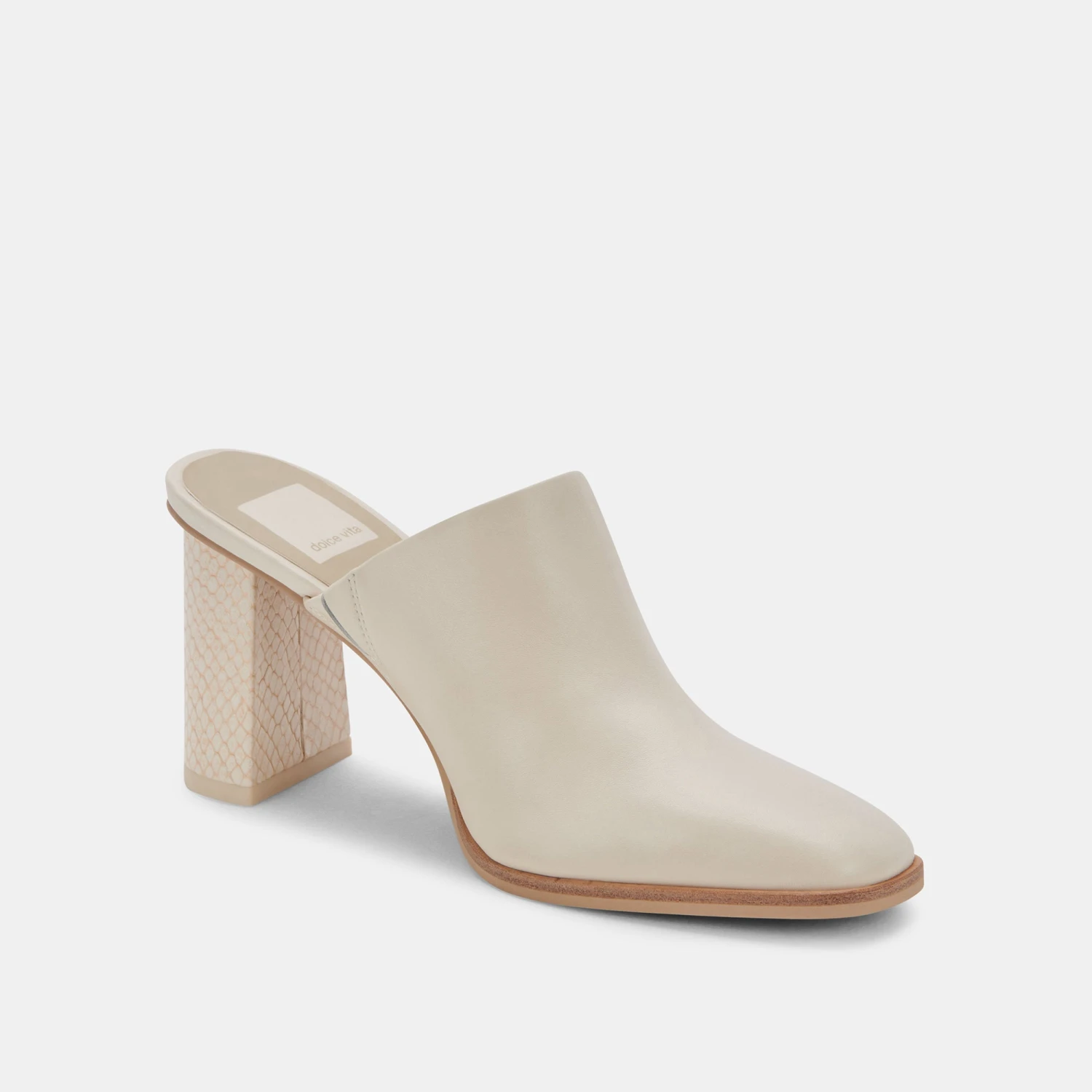 PAREZ MULES CREAM LEATHER 6 PAREZ MULES CREAM LEATHER - Image 4