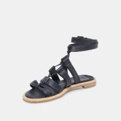 Dolce Vita ADISON SANDALS BLACK LEATHER -Fashion Shoe Store DOLCEVITA SANDALS ADISON BLACKLEATHER 08