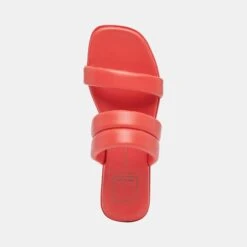 ADORE SANDALS RED LEATHER -Fashion Shoe Store DOLCEVITA SANDALS ADORE REDLEATHER 06