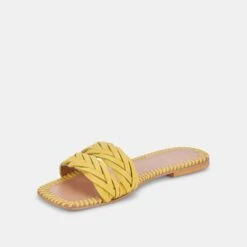 AVANNA SANDALS YELLOW LEATHER -Fashion Shoe Store DOLCEVITA SANDALS AVANNA YELLOWLEATHER 08