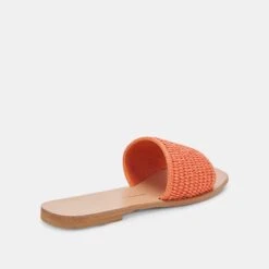 BELLE SANDALS ORANGE RAFFIA -Fashion Shoe Store DOLCEVITA SANDALS BELLE CORALRAFFIA 03