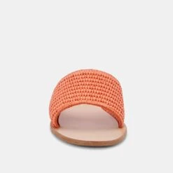 BELLE SANDALS ORANGE RAFFIA -Fashion Shoe Store DOLCEVITA SANDALS BELLE CORALRAFFIA 04