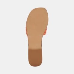BELLE SANDALS ORANGE RAFFIA -Fashion Shoe Store DOLCEVITA SANDALS BELLE CORALRAFFIA 07