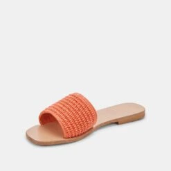 BELLE SANDALS ORANGE RAFFIA -Fashion Shoe Store DOLCEVITA SANDALS BELLE CORALRAFFIA 08