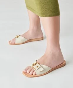 CABANA SANDALS IVORY LEATHER 16 CABANA SANDALS IVORY LEATHER -Fashion Shoe Store DOLCEVITA SANDALS CABANA IVORYLEATHER ONFOOT 2