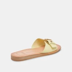 CABANA SANDALS LEMON CREAM LEATHER -Fashion Shoe Store DOLCEVITA SANDALS CABANA LEMONCREAMLEATHER 03