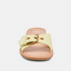 CABANA SANDALS LEMON CREAM LEATHER -Fashion Shoe Store DOLCEVITA SANDALS CABANA LEMONCREAMLEATHER 04