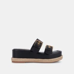 CANYON SANDALS BLACK LEATHER