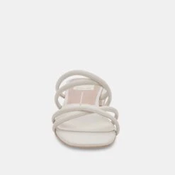 HAPI SANDALS IVORY LEATHER -Fashion Shoe Store DOLCEVITA SANDALS HAPI IVORYEMBOSSEDSTELLA 04