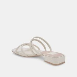 HAPI SANDALS IVORY LEATHER -Fashion Shoe Store DOLCEVITA SANDALS HAPI IVORYEMBOSSEDSTELLA 09