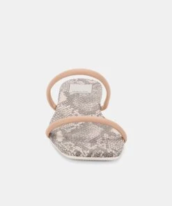 LESTER SANDALS STONE SNAKE PRINT STELLA -Fashion Shoe Store DOLCEVITA SANDALS LESTER STONE SNAKE PRINT STELLA FRONT 1