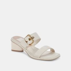 RIVA SANDALS IVORY LEATHER -Fashion Shoe Store DOLCEVITA SANDALS RIVA IVORYLEATHER 01