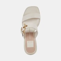 RIVA SANDALS IVORY LEATHER -Fashion Shoe Store DOLCEVITA SANDALS RIVA IVORYLEATHER 06