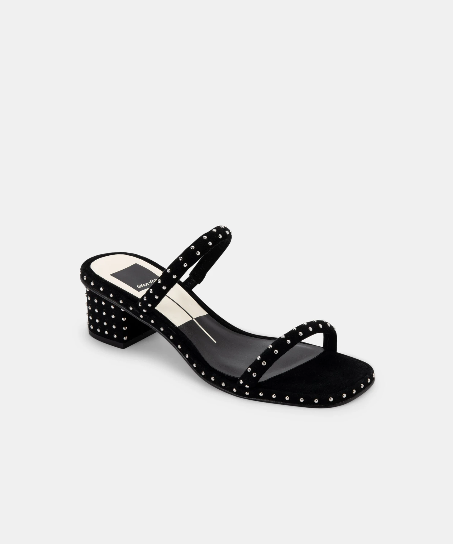 RIYA STUDDED WIDE SANDALS BLACK SUEDE 4 RIYA STUDDED WIDE SANDALS BLACK SUEDE - Image 2