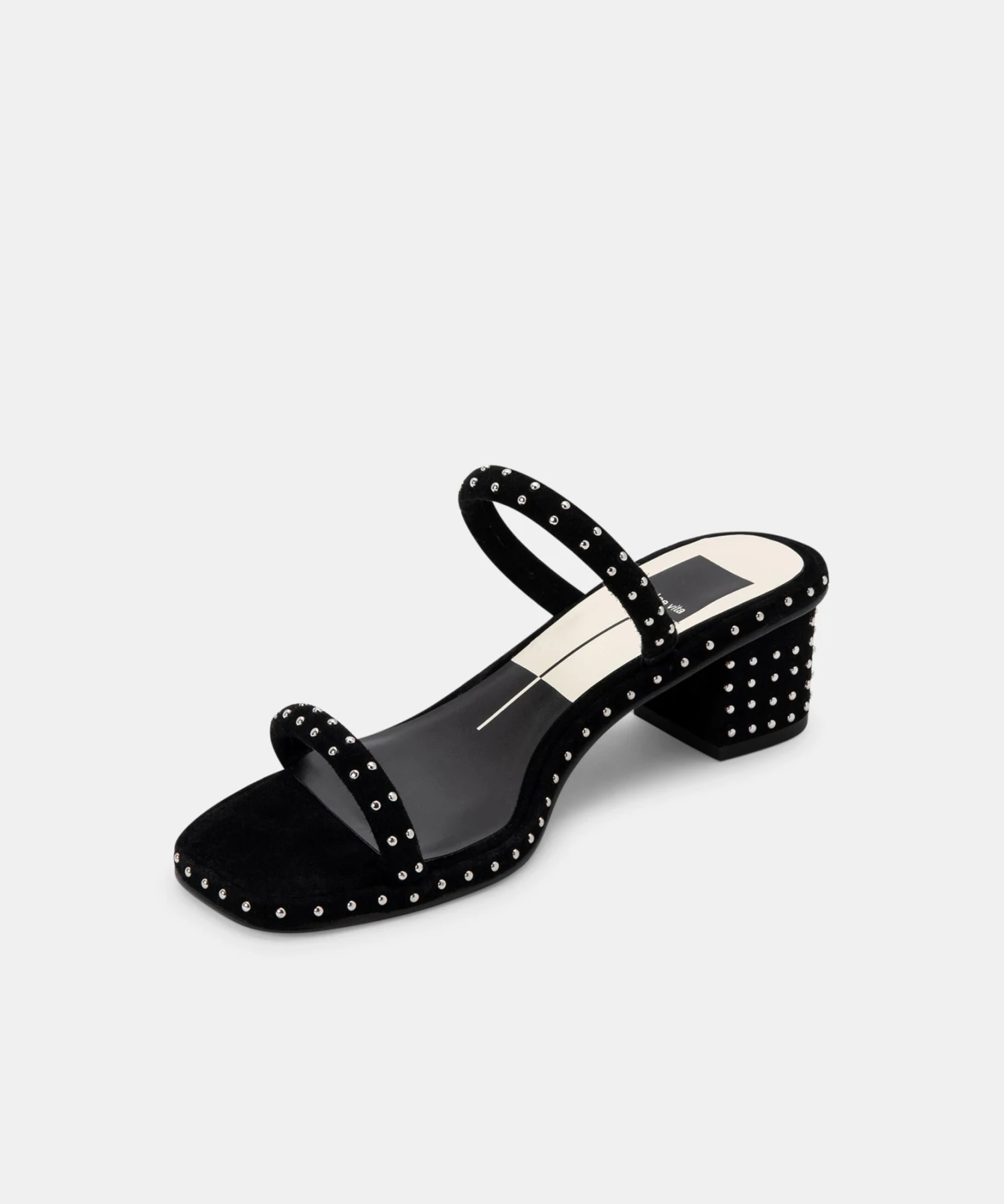 RIYA STUDDED WIDE SANDALS BLACK SUEDE 9 RIYA STUDDED WIDE SANDALS BLACK SUEDE - Image 7