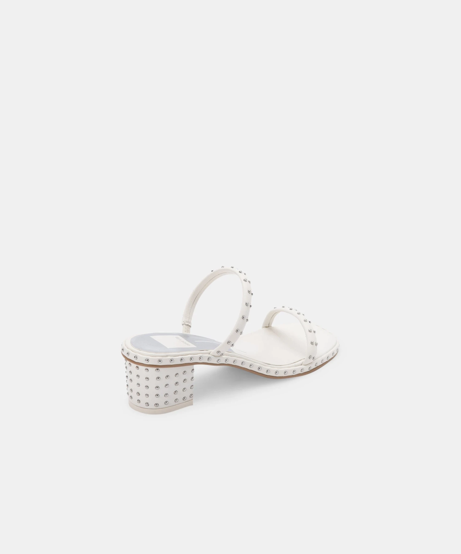 RIYA STUDDED WIDE SANDALS OFF WHITE LEATHER 7 RIYA STUDDED WIDE SANDALS OFF WHITE LEATHER - Image 5
