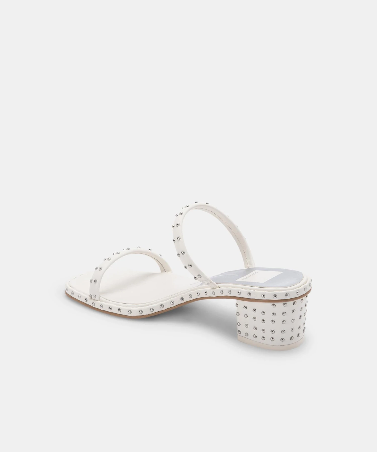 RIYA STUDDED WIDE SANDALS OFF WHITE LEATHER 9 RIYA STUDDED WIDE SANDALS OFF WHITE LEATHER - Image 7