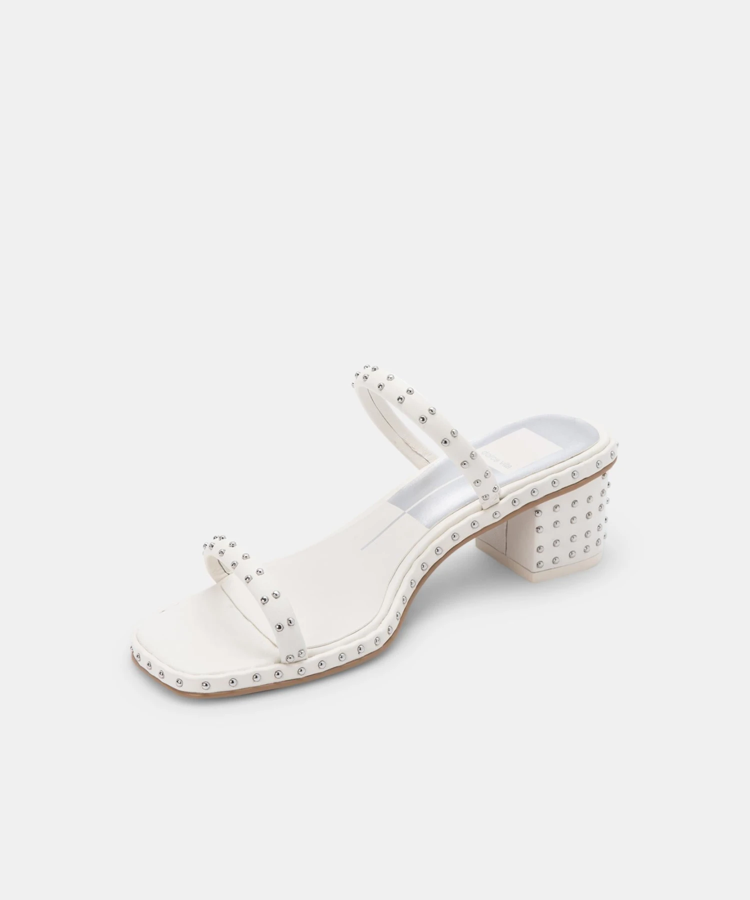 RIYA STUDDED WIDE SANDALS OFF WHITE LEATHER 10 RIYA STUDDED WIDE SANDALS OFF WHITE LEATHER - Image 8