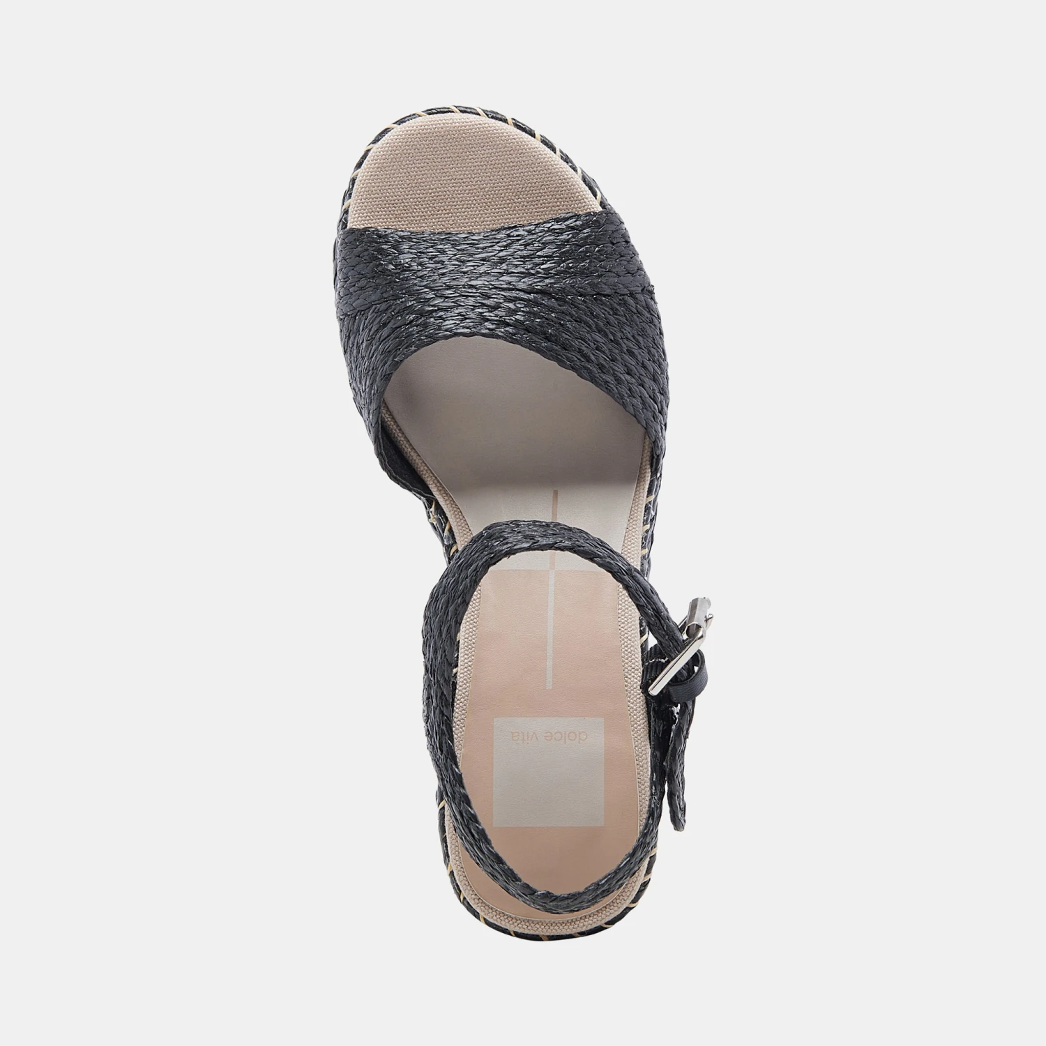 TIAGO WEDGES BLACK RAFFIA 10 TIAGO WEDGES BLACK RAFFIA - Image 8