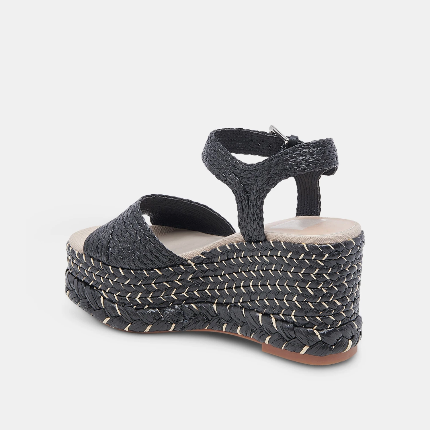 TIAGO WEDGES BLACK RAFFIA 7 TIAGO WEDGES BLACK RAFFIA - Image 5
