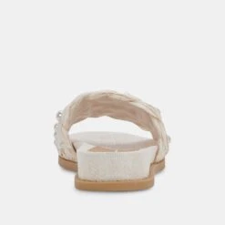 GRAZIE PEARL SANDALS VANILLA RAFFIA -Fashion Shoe Store DOLCEVITA SLIDES GRAZIEPEARLS VANILLARAFFIA 05