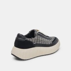 Dolce Vita DOLEN SNEAKERS BLACK MULTI WOVEN -Fashion Shoe Store DOLCEVITA SNEAKERS DOLEN WHITE BLACKKNIT 03