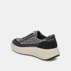 Dolce Vita DOLEN SNEAKERS BLACK MULTI WOVEN -Fashion Shoe Store DOLCEVITA SNEAKERS DOLEN WHITE BLACKKNIT 09