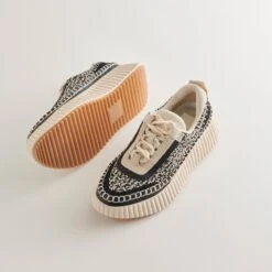 Dolce Vita DOLEN SNEAKERS WHITE BLACK WOVEN -Fashion Shoe Store DOLCEVITA SNEAKERS DOLEN WHITEBLACKKNIT 1