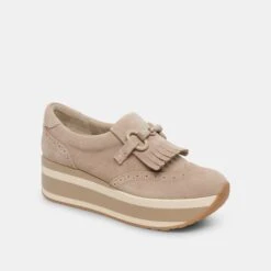 Dolce Vita JHAX SNEAKERS ALMOND SUEDE -Fashion Shoe Store DOLCEVITA SNEAKERS JHAX ALMONDSUEDE 01