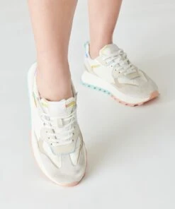 DOLCE VITA X GREATS REUBIN PRIDE SNEAKERS WHITE MULTI SUEDE -Fashion Shoe Store DOLCEVITA SNEAKERS REUBINPRIDE WHITEMULTISUEDE ONFOOT 3